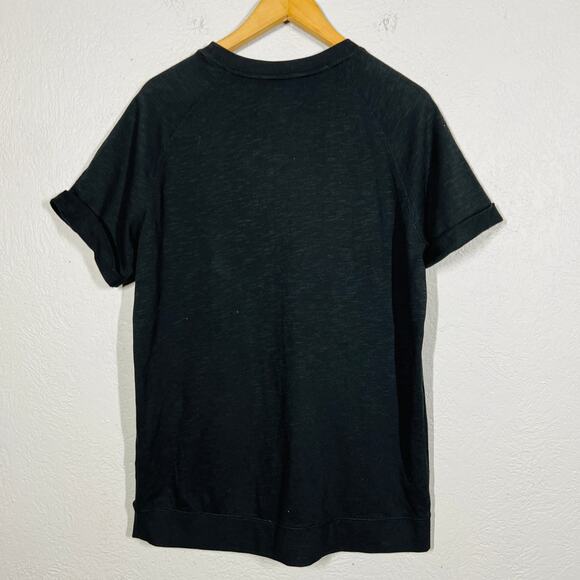Morse Code Clothing Pocket Tee Black Casual Short Sleeve Modal Stretch - M - Picture 3 of 4